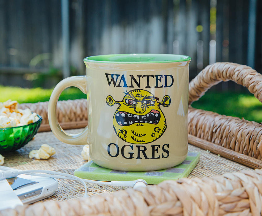 Shrek "Wanted Ogres" Ceramic Camper Mug | Holds 20 Ounces