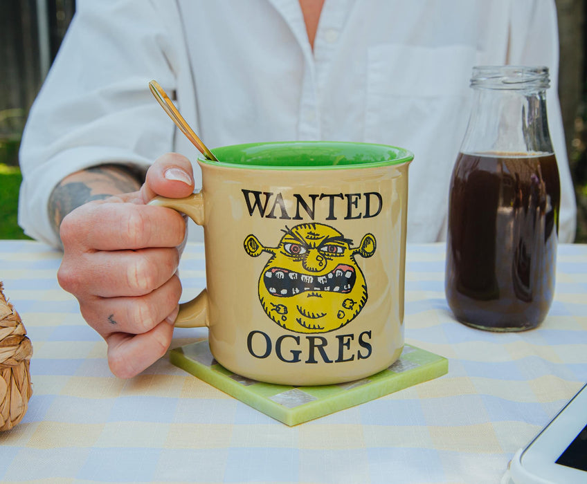 Shrek "Wanted Ogres" Ceramic Camper Mug | Holds 20 Ounces