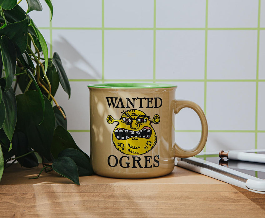 Shrek "Wanted Ogres" Ceramic Camper Mug | Holds 20 Ounces