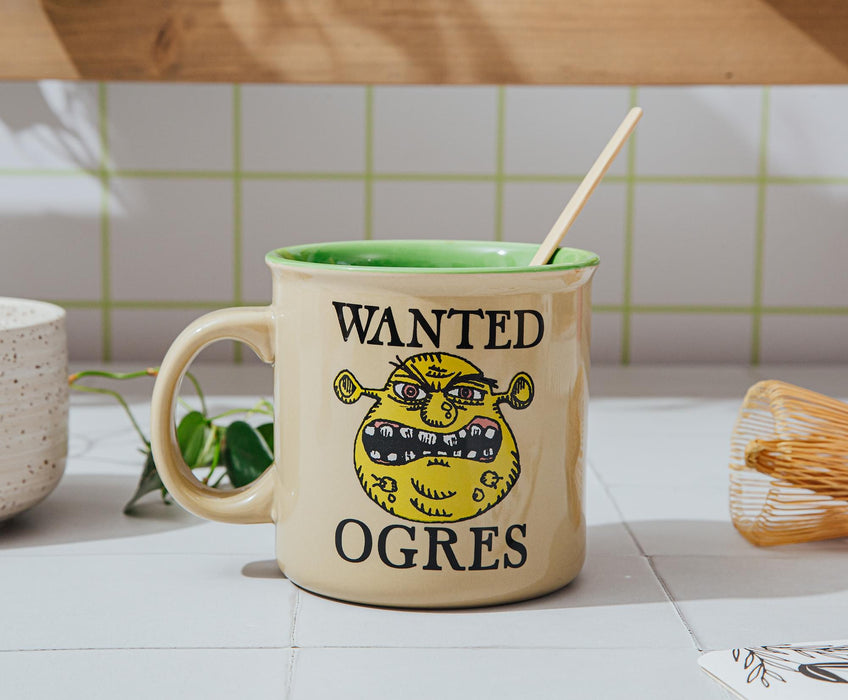 Shrek "Wanted Ogres" Ceramic Camper Mug | Holds 20 Ounces