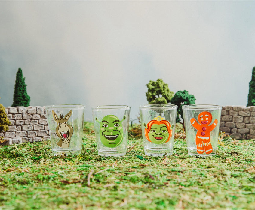 Shrek Characters 2-Ounce Mini Shot Glasses | Set of 4
