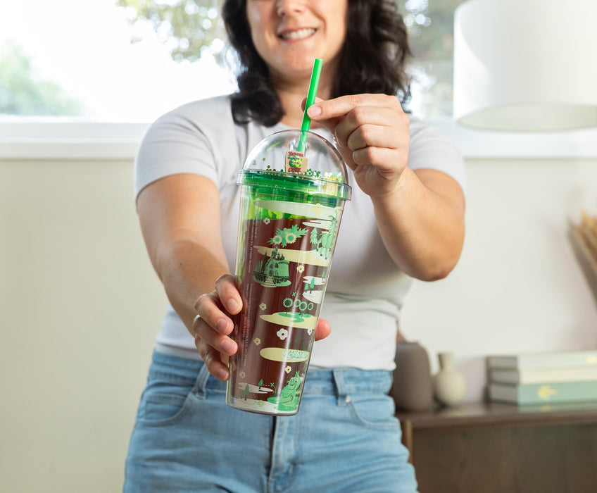 Shrek - Swamp Landmark Characters 24-Ounce Carnival Cup with Lid and Straw