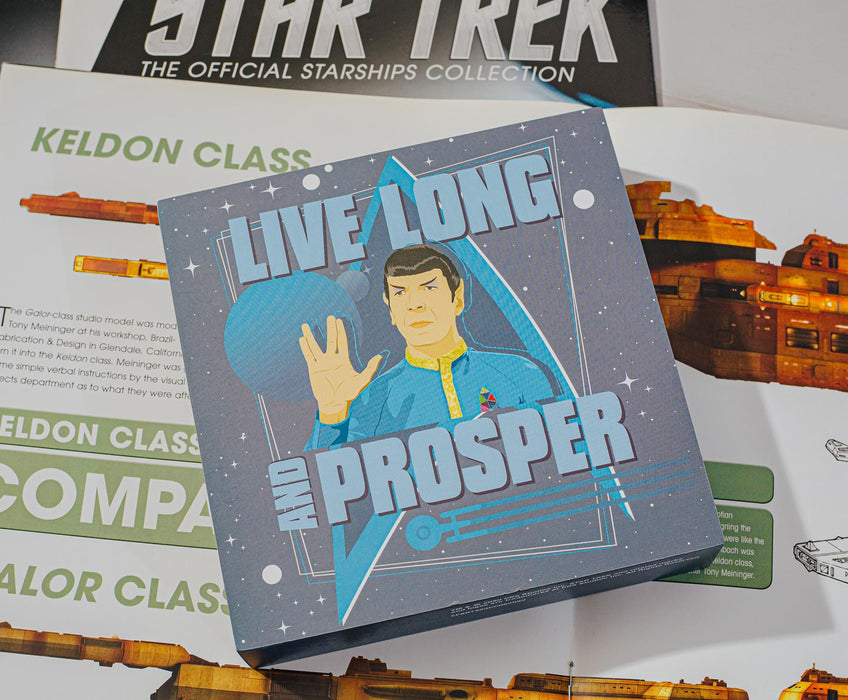 Star Trek Spock "Live Long and Prosper" Wooden Box Sign | 6 x 6 Inches