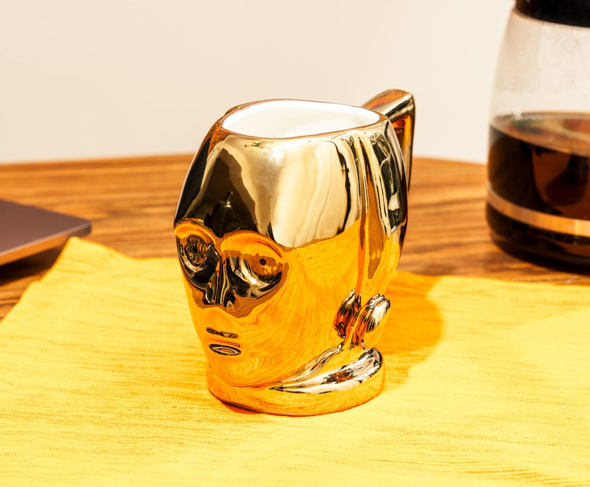 Star Wars - C-3P0 Electroplated Sculpted Ceramic Mug | Holds 20 Ounces