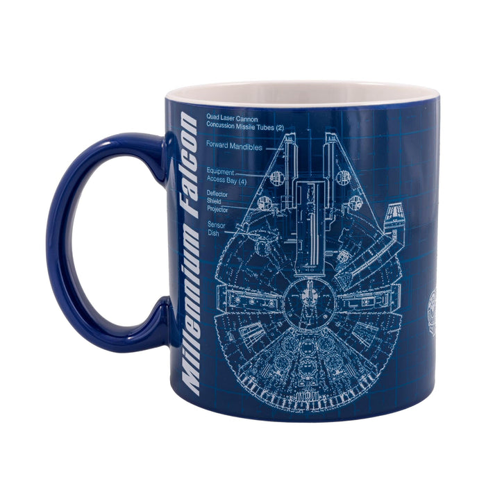 Star Wars Millennium Falcon Schematics Ceramic Mug | Holds 20 Ounces