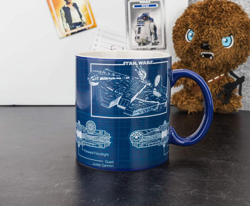 Star Wars Millennium Falcon Schematics Ceramic Mug | Holds 20 Ounces