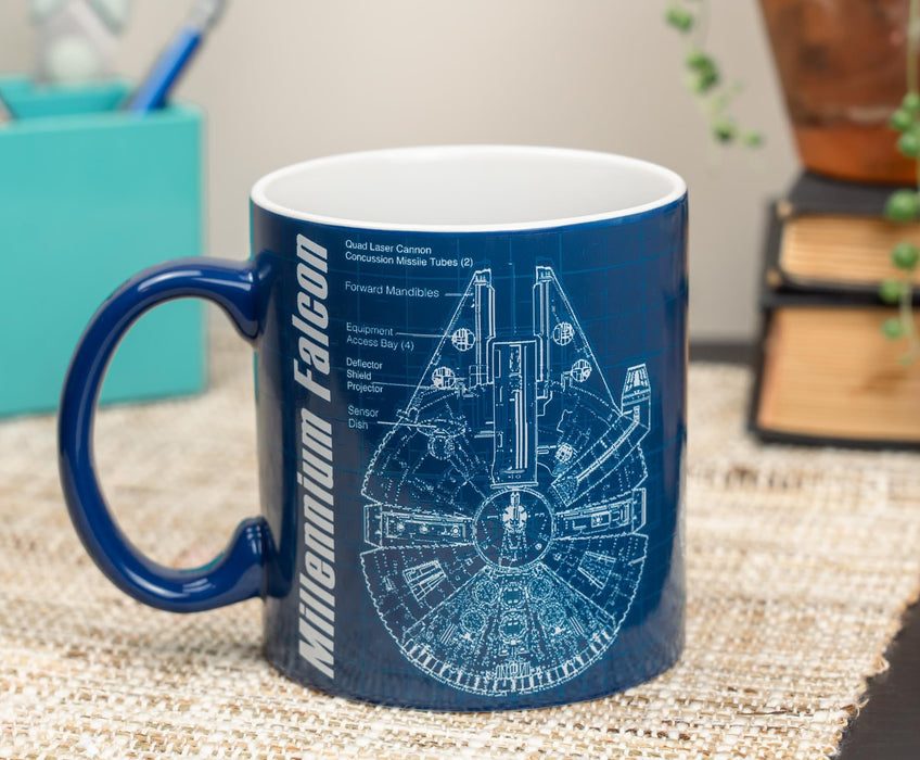 Star Wars Millennium Falcon Schematics Ceramic Mug | Holds 20 Ounces