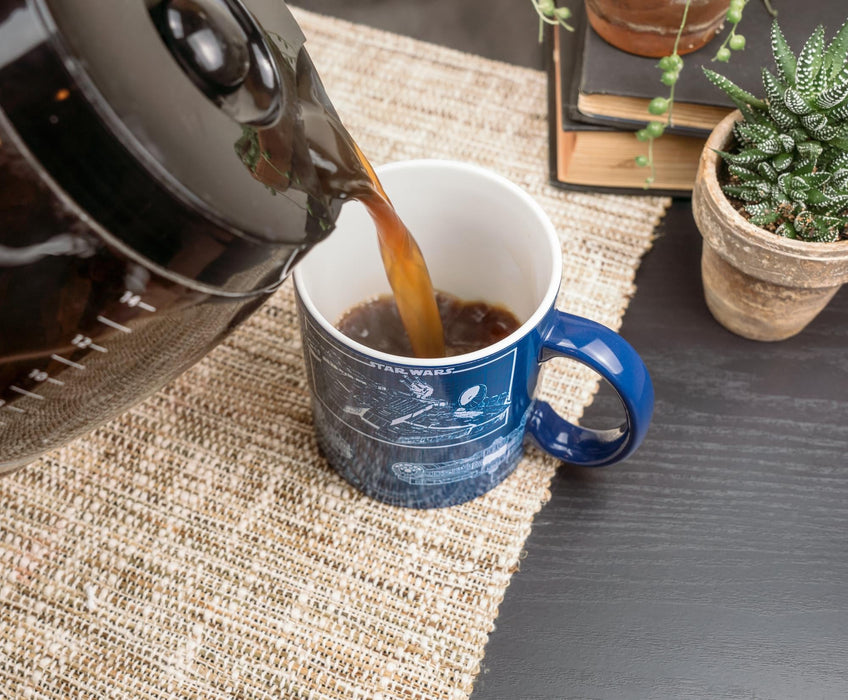 Star Wars Millennium Falcon Schematics Ceramic Mug | Holds 20 Ounces