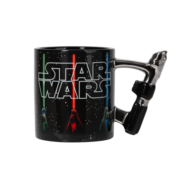 Star Wars Lightsabers Ceramic Mug With Sculpted Handle | Holds 20 Ounces