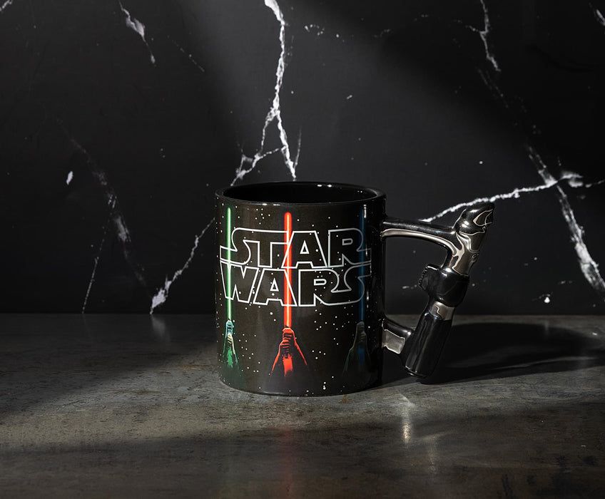 Star Wars Lightsabers Ceramic Mug With Sculpted Handle | Holds 20 Ounces