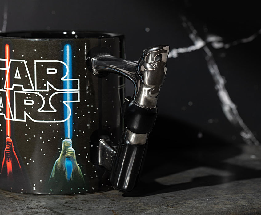 Star Wars Lightsabers Ceramic Mug With Sculpted Handle | Holds 20 Ounces