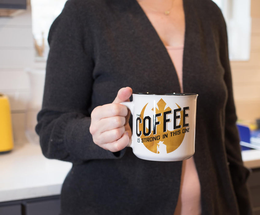 Star Wars - "Coffee Is Strong in This One" Ceramic Camper Mug | Holds 20 Ounces