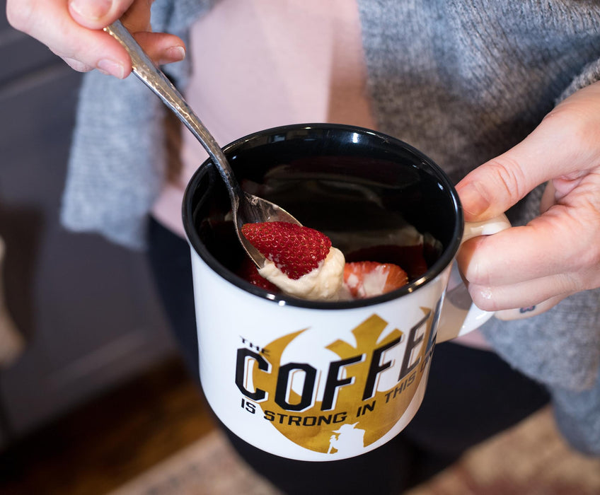 Star Wars - "Coffee Is Strong in This One" Ceramic Camper Mug | Holds 20 Ounces