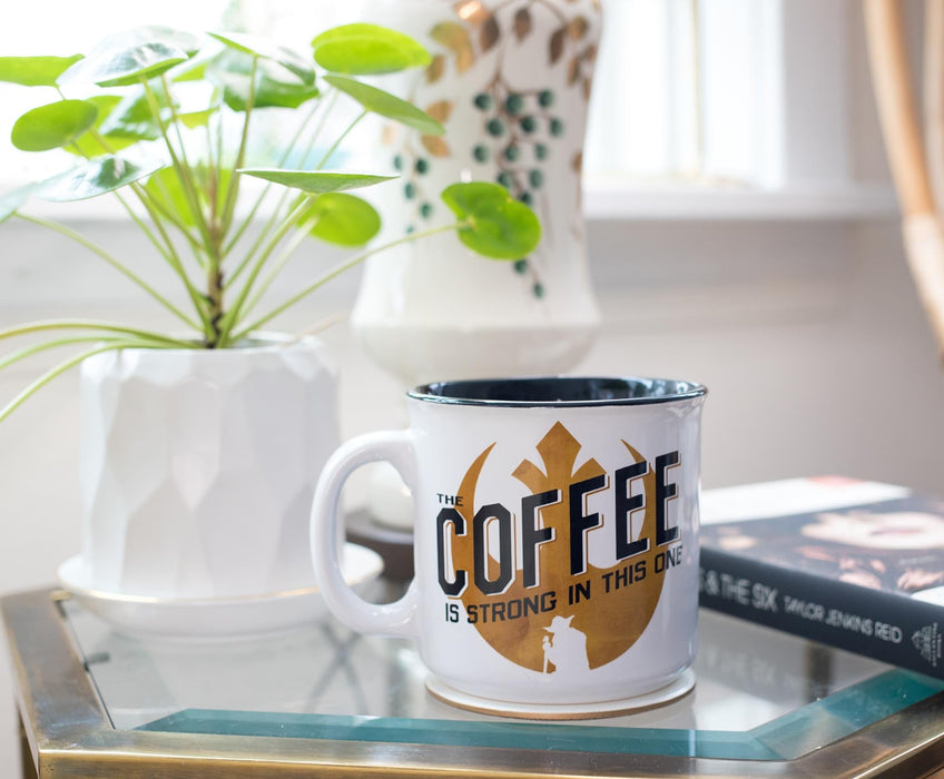 Star Wars - "Coffee Is Strong in This One" Ceramic Camper Mug | Holds 20 Ounces