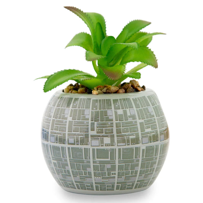 Star Wars - Death Star 3-Inch Ceramic Mini Planter with Artificial Succulent