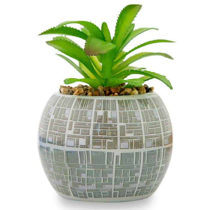 Star Wars - Death Star 3-Inch Ceramic Mini Planter with Artificial Succulent