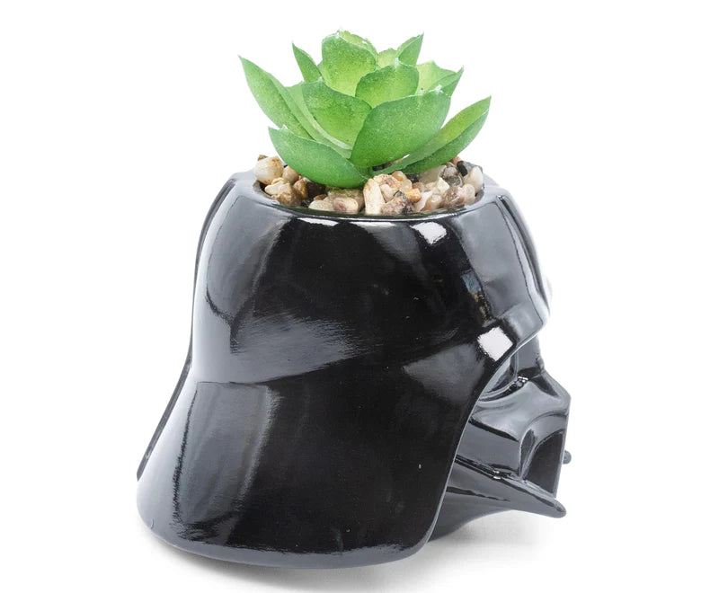 Star Wars - Darth Vader 3-Inch Ceramic Mini Planter with Artificial Succulent