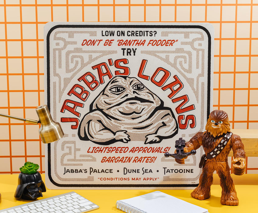 Star Wars - "Jabba's Loans" Tin Sign | 20 x 20 Inches