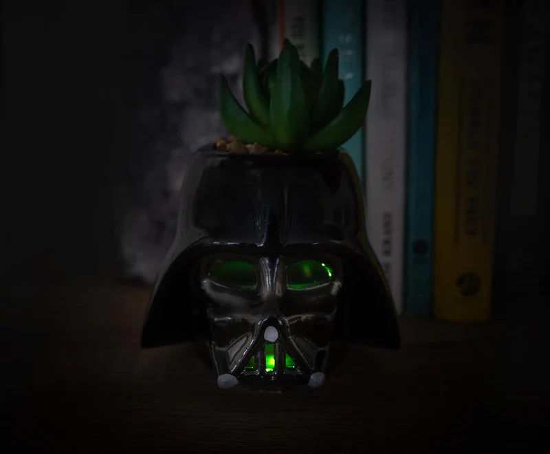 Star Wars - Darth Vader Helmet Light-Up Mini Planter with Artificial Succulent