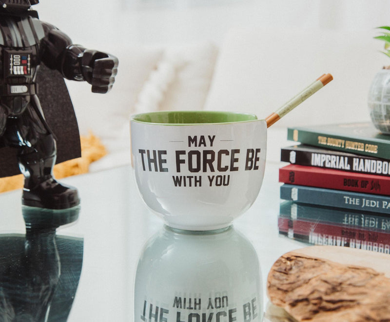 Star Wars Yoda "May The Force Be With You" Ceramic Ramen Bowl and Chopstick Set product image 4 of 7