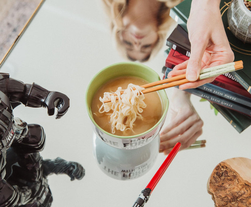 Star Wars Yoda "May The Force Be With You" Ceramic Ramen Bowl and Chopstick Set product image 6 of 7