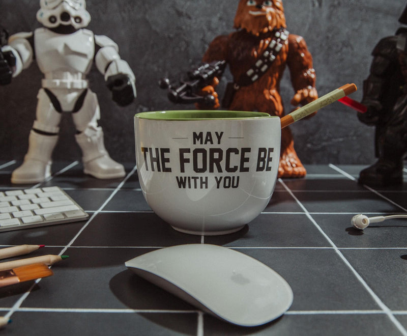 Star Wars Yoda "May The Force Be With You" Ceramic Ramen Bowl and Chopstick Set product image 7 of 7