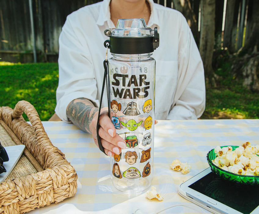 Star Wars - Characters 33-Ounce Plastic Water Bottle with Timetable