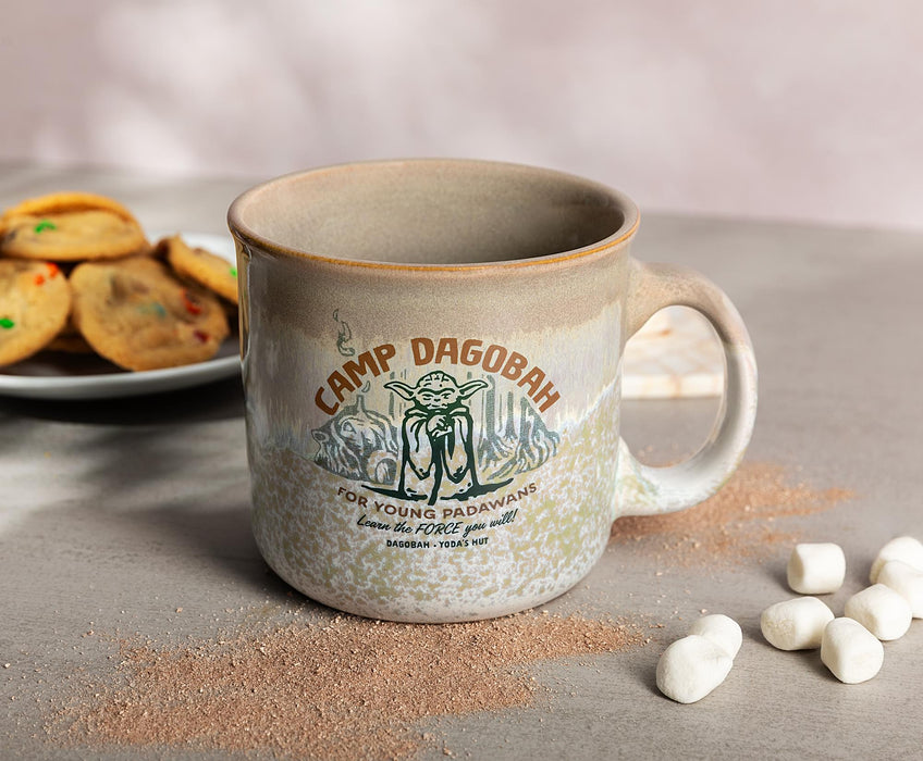 Star Wars - Yoda "Camp Dagobah" 20-Ounce Reactive Glaze Ceramic Camper Mug