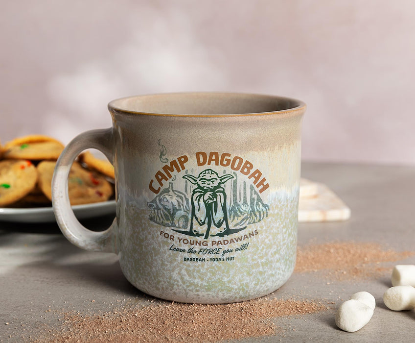 Star Wars - Yoda "Camp Dagobah" 20-Ounce Reactive Glaze Ceramic Camper Mug