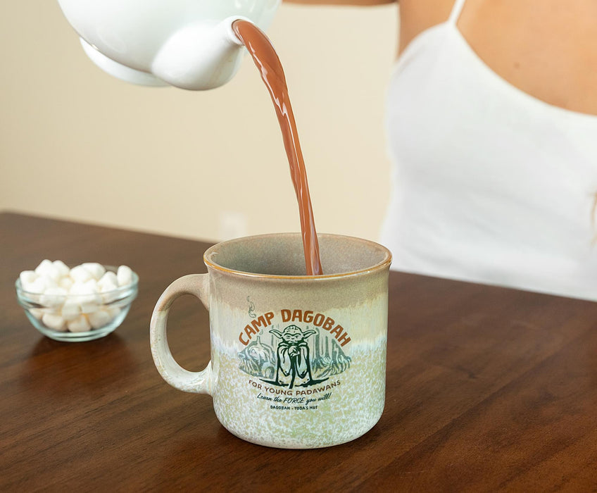 Star Wars - Yoda "Camp Dagobah" 20-Ounce Reactive Glaze Ceramic Camper Mug