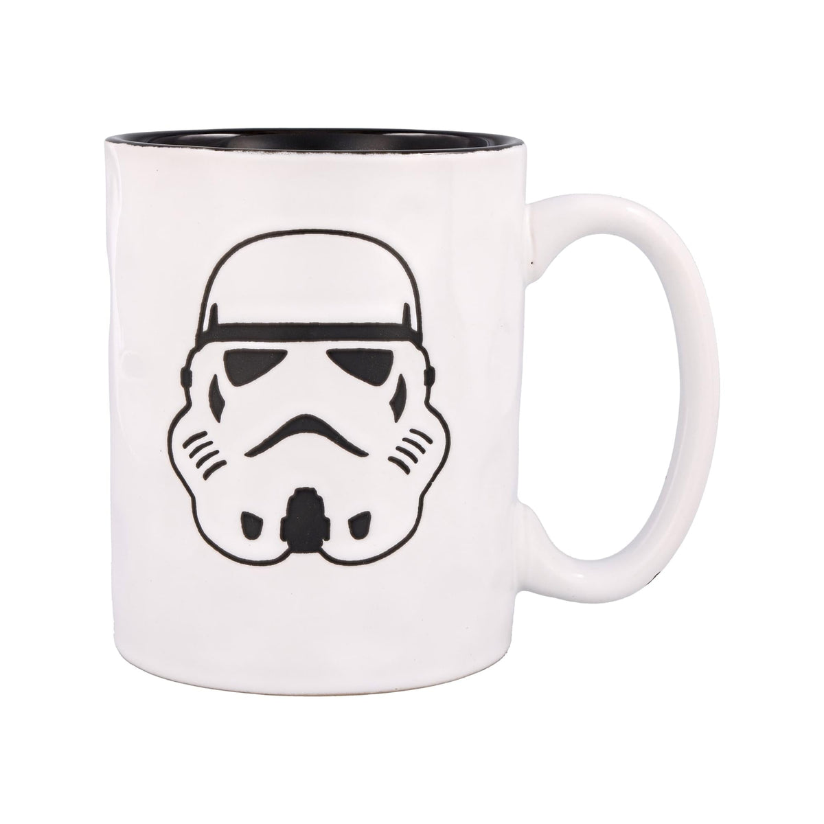 Star Wars Stormtrooper Wax-Resist Ceramic Pottery Mug | Holds 17