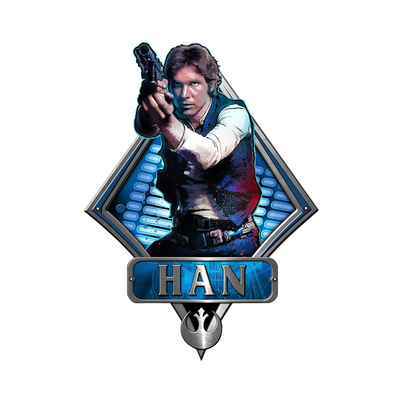 Star Wars Han Solo 13 Inch Die Cut Wood Wall Art product image