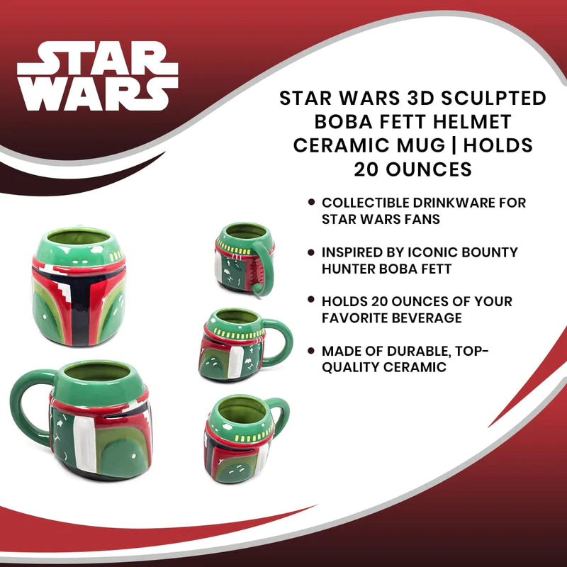 Star Wars - Boba Fett 3D Sculpted Ceramic 20 oz. Mug product image 2 of 4