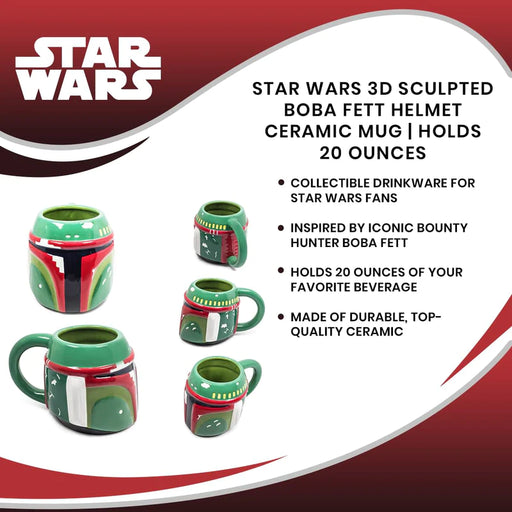 Boba Fett Helmet (Star Wars) Ceramic Mug 20oz.