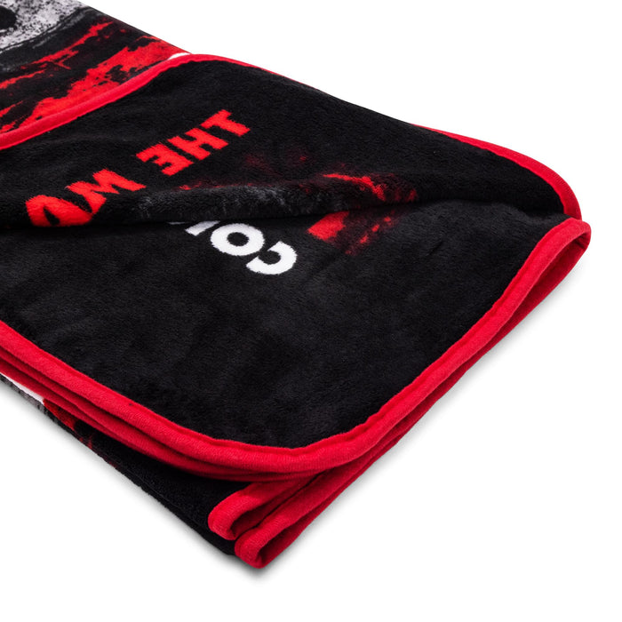 Halloween II "The Faces Of Michael Myers" Raschel Throw Blanket | 45 x 60 Inches