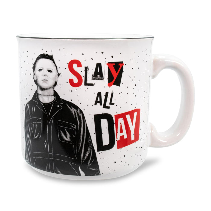 Halloween II - "Slay All Day" Ceramic Camper Mug | Holds 20 Ounces
