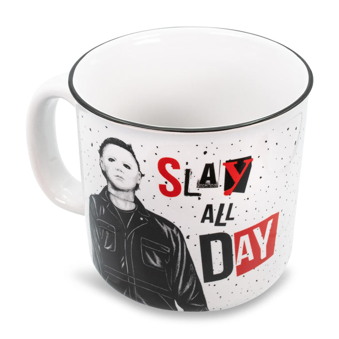 Halloween II - "Slay All Day" Ceramic Camper Mug | Holds 20 Ounces