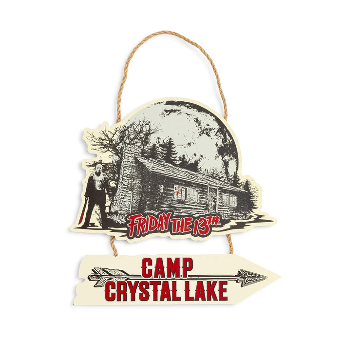 Friday The 13th - Camp Crystal Lake Hanging Wall Sign | 9 x 9 Inches
