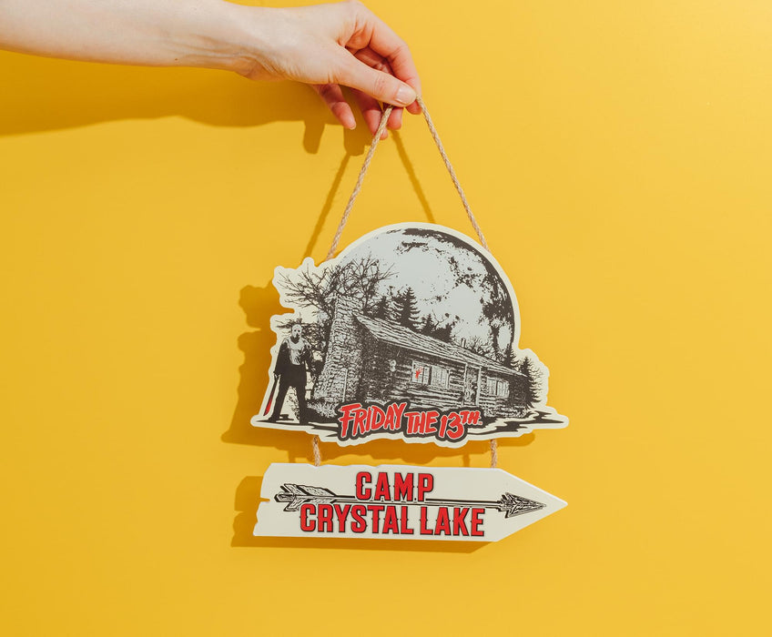Friday The 13th - Camp Crystal Lake Hanging Wall Sign | 9 x 9 Inches