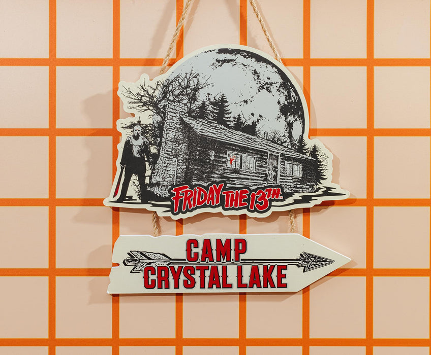 Friday The 13th - Camp Crystal Lake Hanging Wall Sign | 9 x 9 Inches