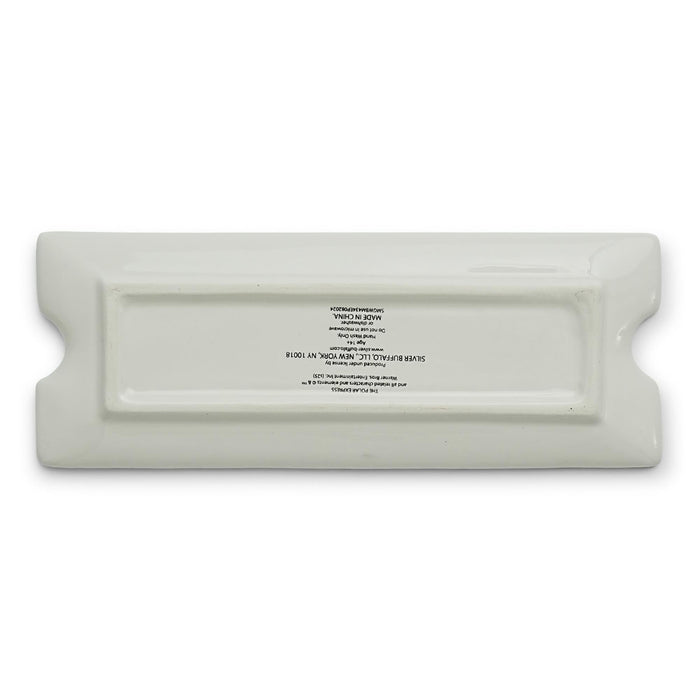 The Polar Express Round Trip Ticket Sculpted Ceramic Trinket Tray