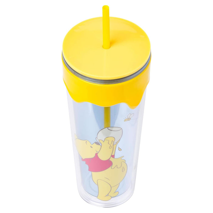 Disney Winnie The Pooh Eating Hunny 26-Ounce Carnival Cup With Lid and Straw