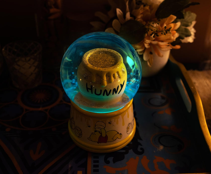 Disney Winnie The Pooh Hunny Pot Light-Up Snow Globe | 6 Inches Tall