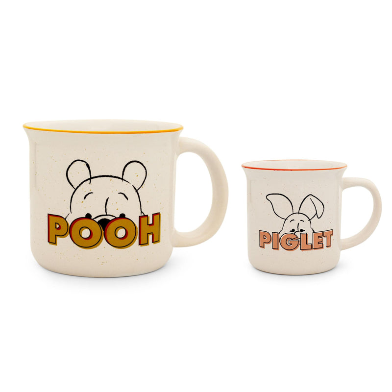 Disney Winnie the Pooh and Piglet Ceramic Camper Mugs | Set of 2 product image 1 of 7
