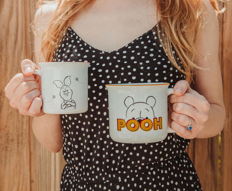 Disney Winnie the Pooh and Piglet Ceramic Camper Mugs | Set of 2 product image 3 of 7