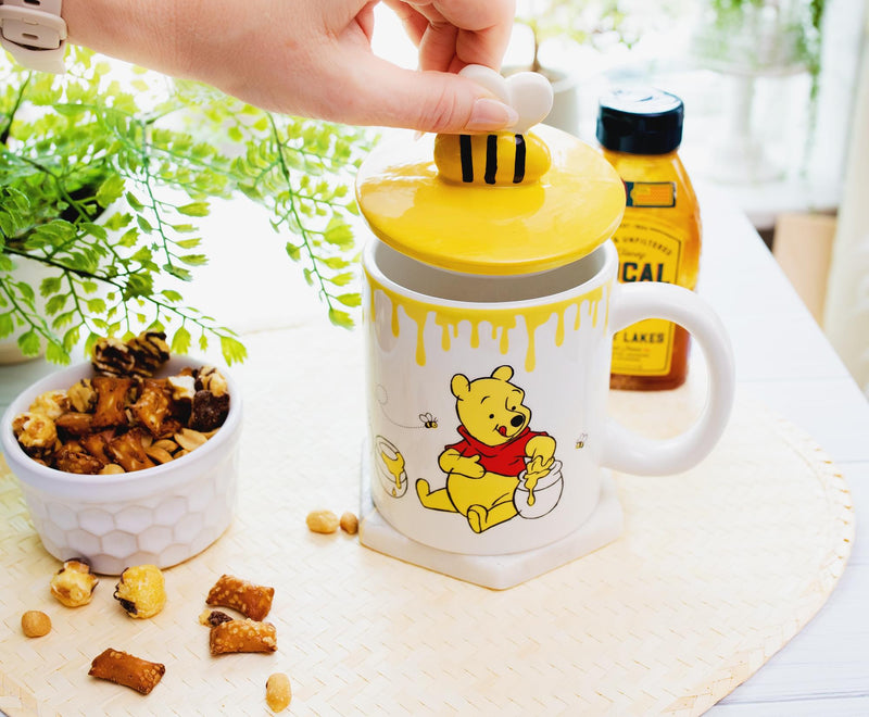 Disney Winnie The Pooh Hunny Pot Ceramic Mug With Lid | Holds 18 Ounces product image 6 of 10