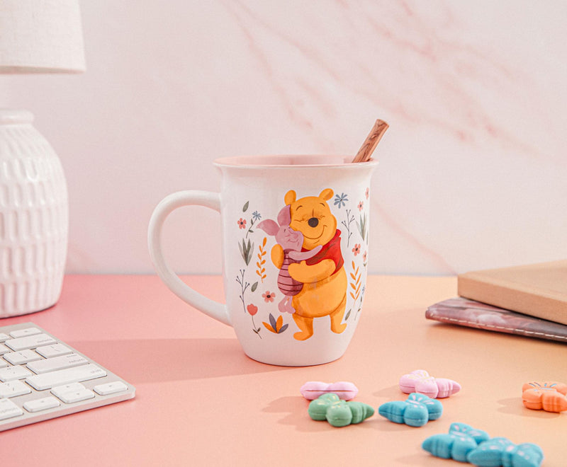 Disney Winnie the Pooh and Piglet "Home Is With You" Wide Rim Ceramic Mug product image 3 of 8
