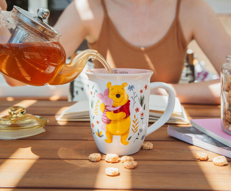 Disney Winnie the Pooh and Piglet "Home Is With You" Wide Rim Ceramic Mug product image 4 of 8