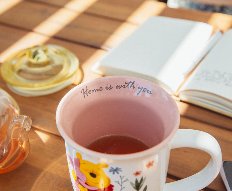 Disney Winnie the Pooh and Piglet "Home Is With You" Wide Rim Ceramic Mug product image 5 of 8