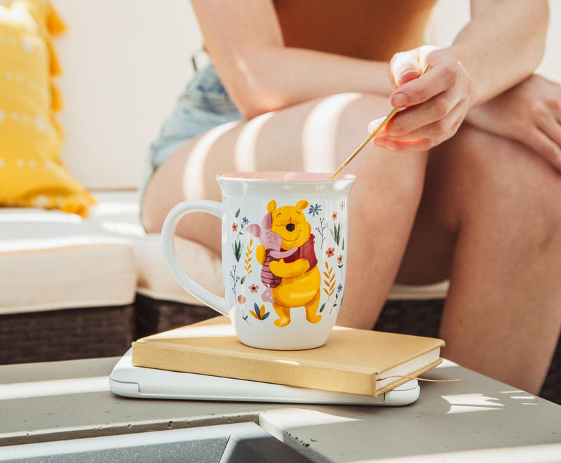 Disney Winnie the Pooh and Piglet "Home Is With You" Wide Rim Ceramic Mug product image 8 of 8